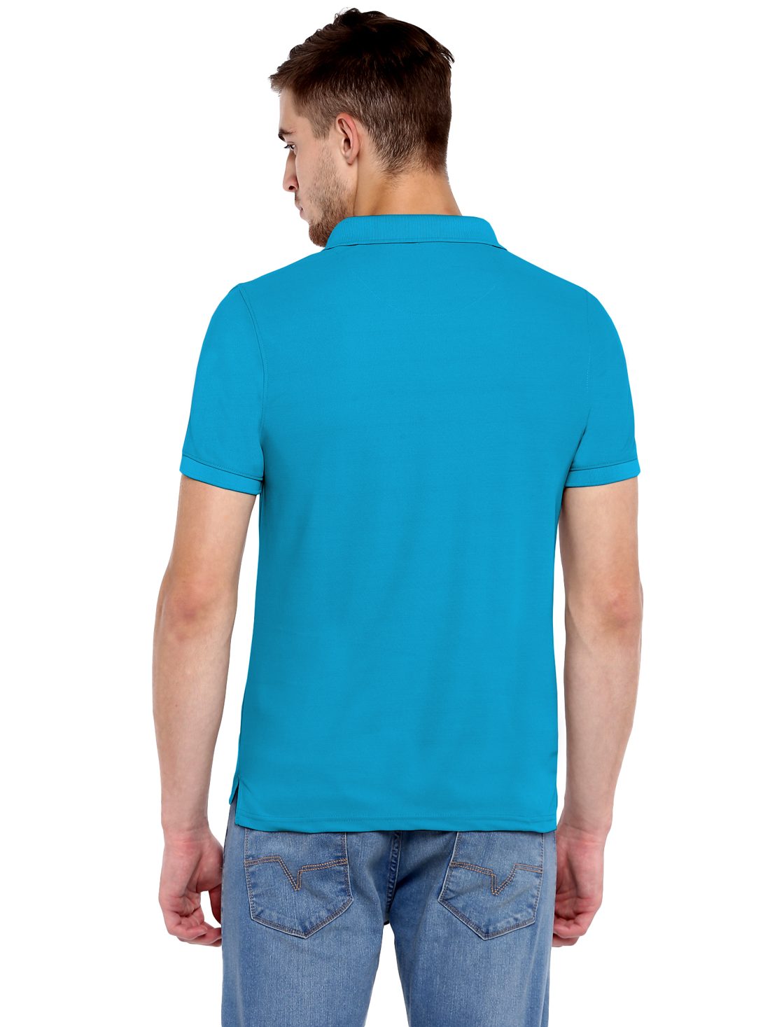 Honeycomb dry fit polo T-shirt – Ocean Blue