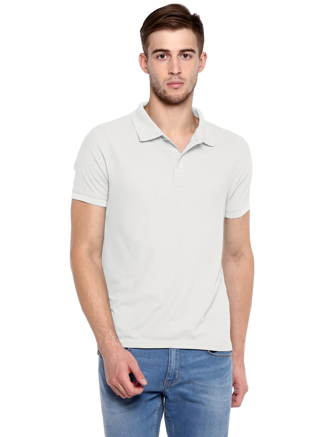 Honeycomb dry fit polo T-shirt – Off White