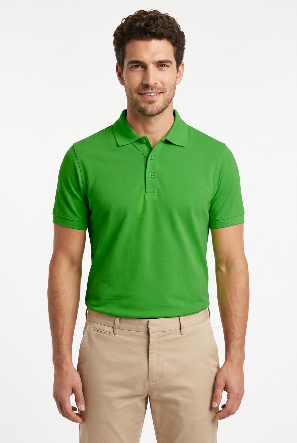 Honeycomb dry fit polo T-shirt – Poison Green