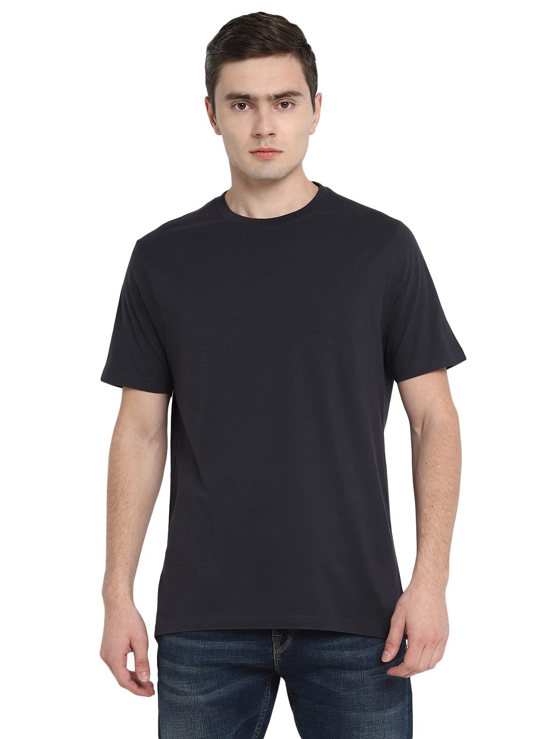 PC cotton-poly round neck T-shirt – Carbon Grey