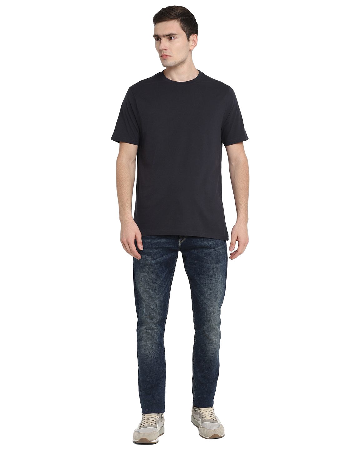PC cotton-poly round neck T-shirt – Carbon Grey