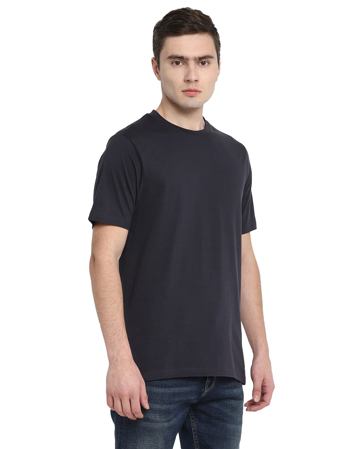 PC cotton-poly round neck T-shirt – Carbon Grey