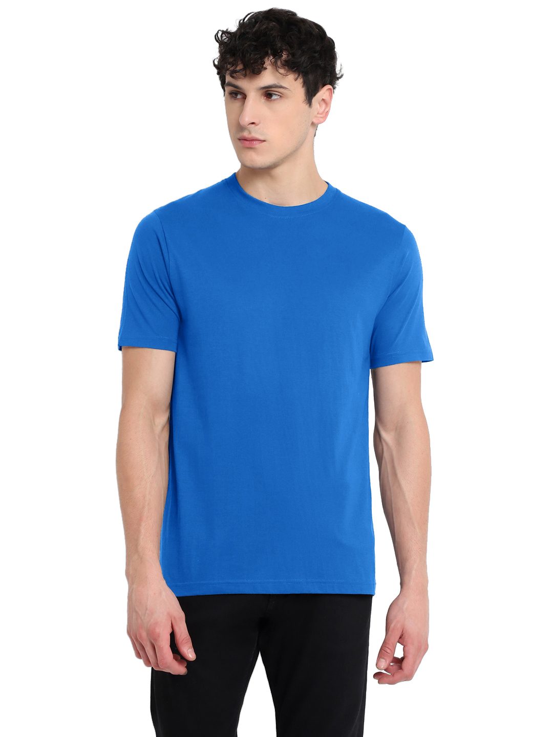 PC cotton-poly round neck T-shirt – Royal Blue