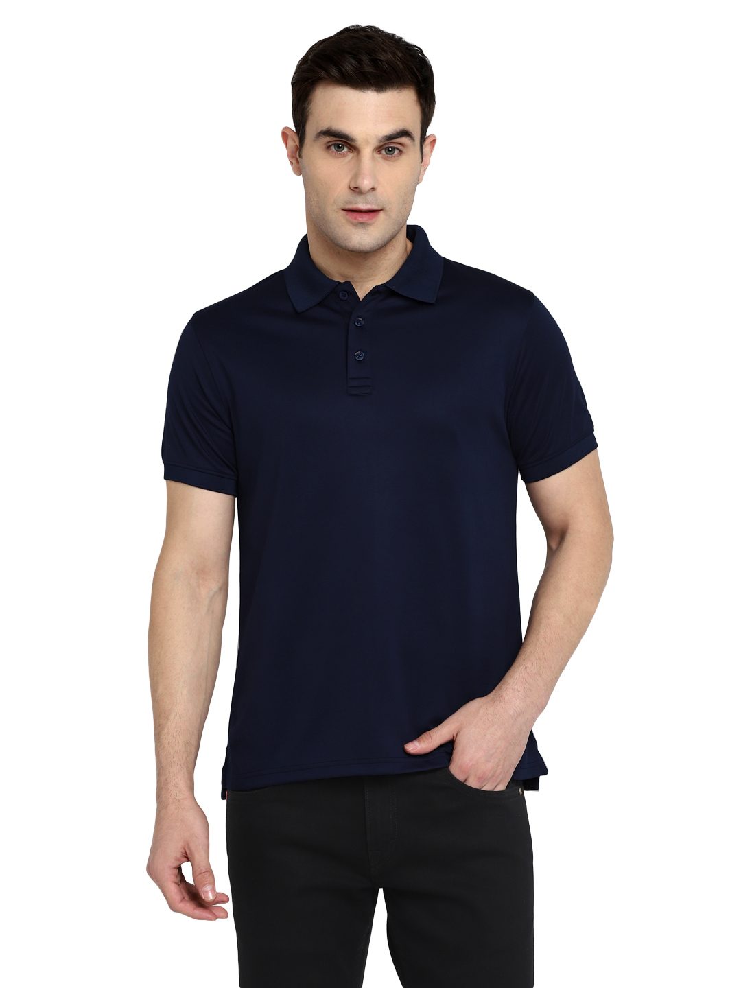 AeroKool lightweight polo T-shirt – Navy