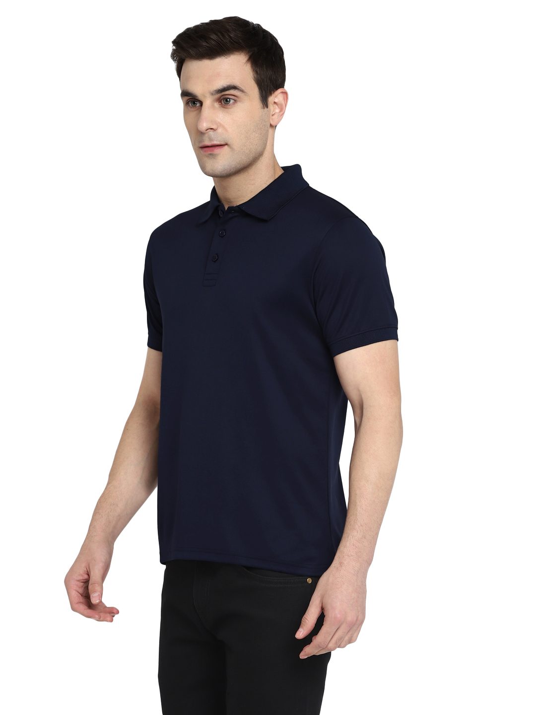 AeroKool lightweight polo T-shirt – Navy