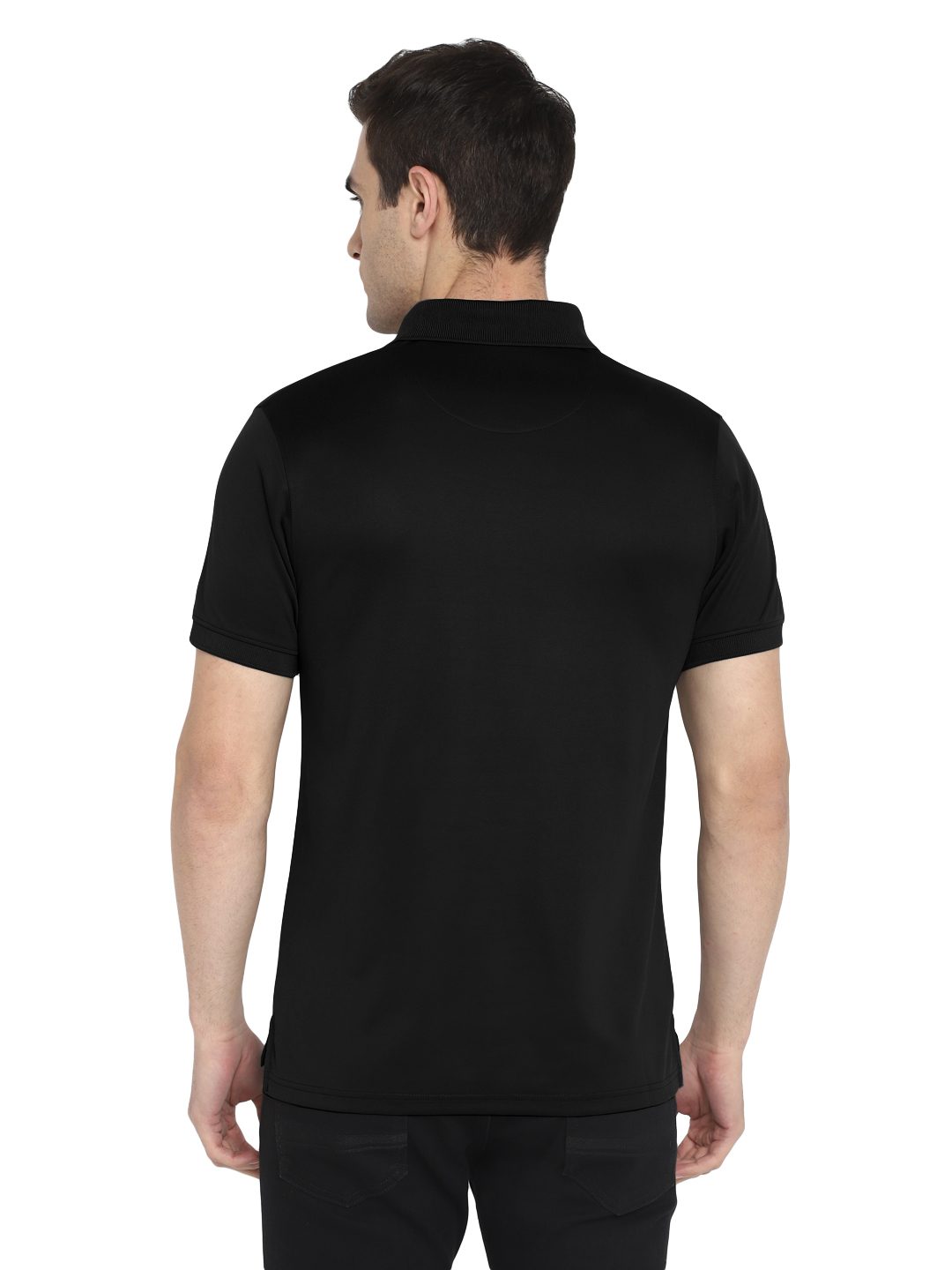 AeroKool lightweight polo T-shirt – Black