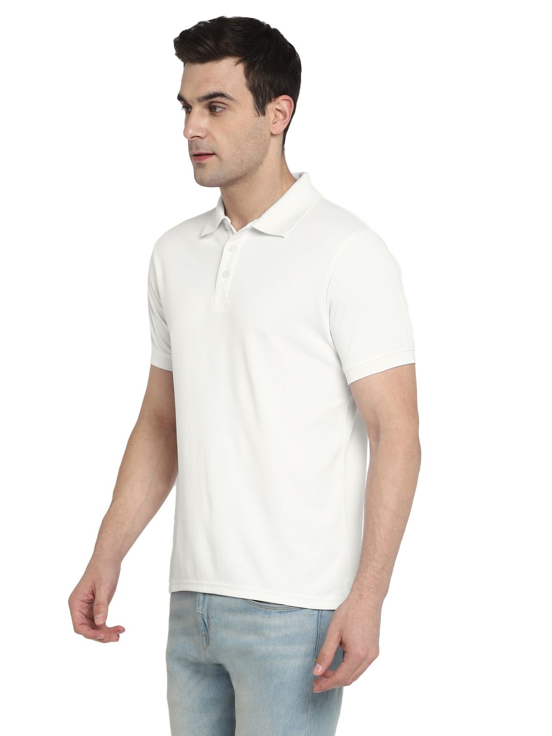AeroKool lightweight polo T-shirt – Off White