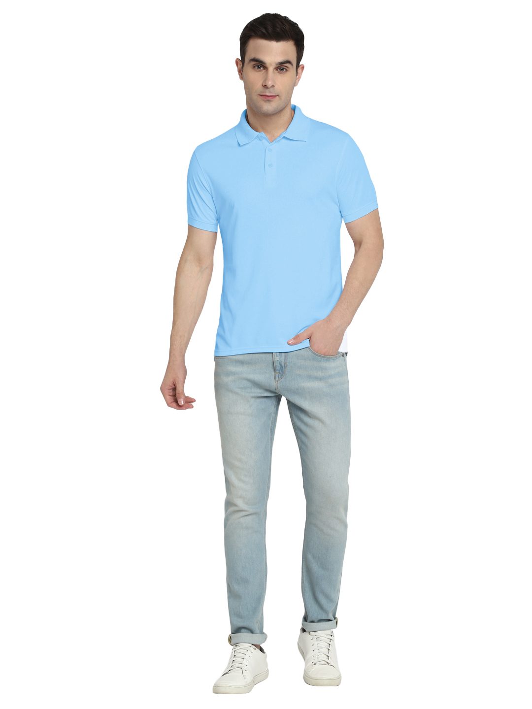 TwinTex polo T-shirt – Powder Blue