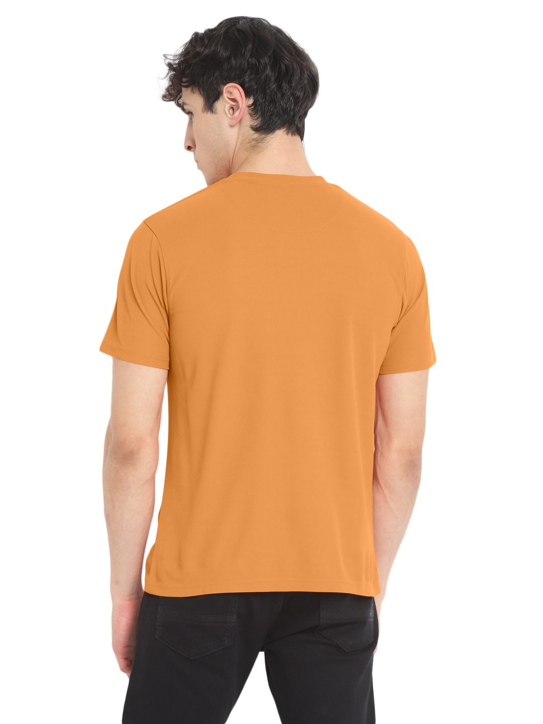 Honeycomb round neck T-shirt – Topaz