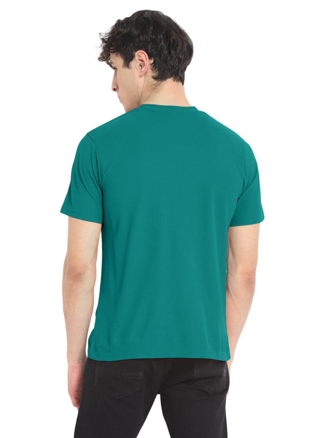 Honeycomb round neck T-shirt – Fanfare Green